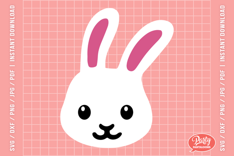 BUNNY FACE |cute bunny, kids SVG SVG Partypantaloons 