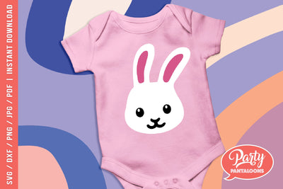 BUNNY FACE |cute bunny, kids SVG SVG Partypantaloons 