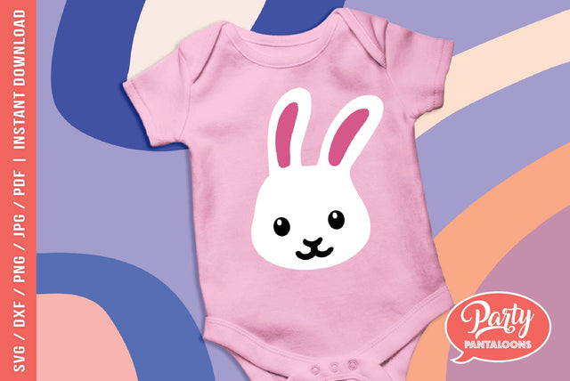 BUNNY FACE |cute bunny, kids SVG SVG Partypantaloons 