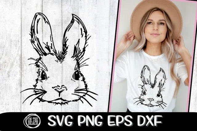 Bunny Face - Easter Bunny SVG - Cute Bunny - SVG PNG EPS DXF SVG On the Beach Boutique 