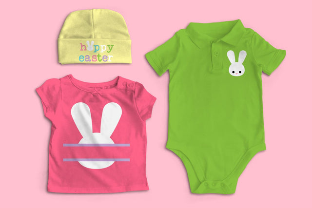 Bunny Face Hoppy Easter Trio SVG SVG Designed by Geeks 