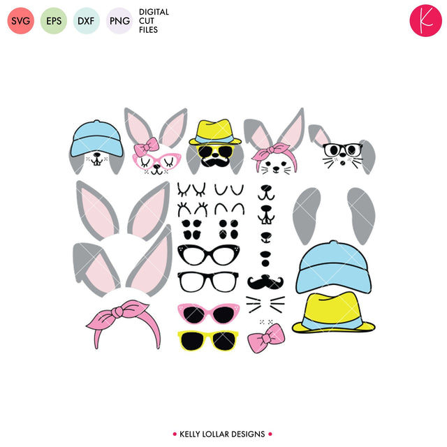 Bunny Face Mix and Match Kit SVG Kelly Lollar Designs 