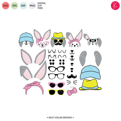 Bunny Face Mix and Match Kit SVG Kelly Lollar Designs 