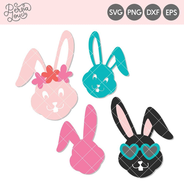 Bunny Faces SVG Persia Lou 