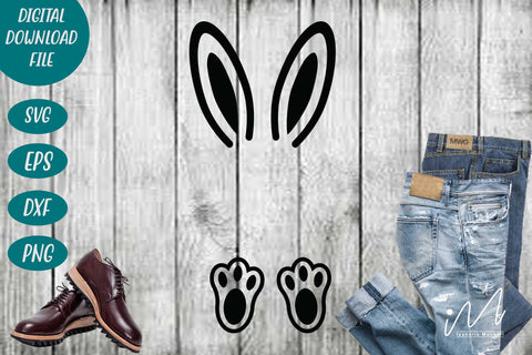 bunny feet and ear svg SVG Isabella Machell 
