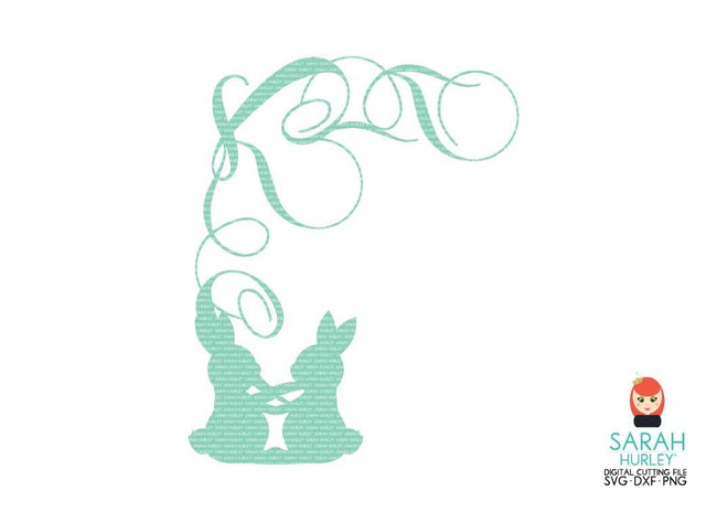 Bunny Flourish Corner SVG Sarah Hurley 