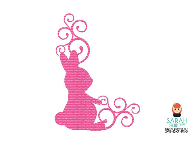 Bunny Flourish Corner SVG Sarah Hurley 