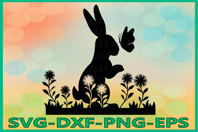 Bunny Flower Svg, Spring, Easter, Rabbit SVG AlexSVGStudio 