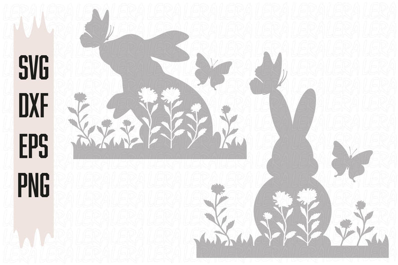 Bunny Flower Svg SVG Lerastudio 