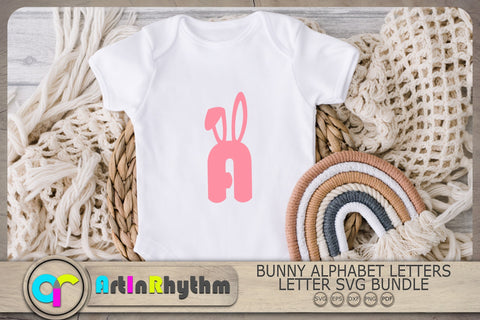 Bunny Font Svg, Bunny Ear Alphabet Svg Bundle, Bunny Alphabet Letters Svg SVG Artinrhythm shop 