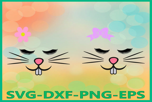 Bunny Girl Face Svg, Bunny eyelashes SVG AlexSVGStudio 