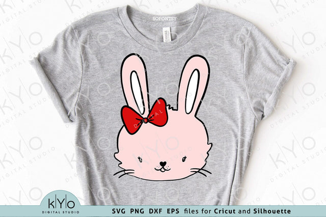 Bunny Girl with Bow Svg Png Dxf Eps Cut files SVG kYo Digital Studio 