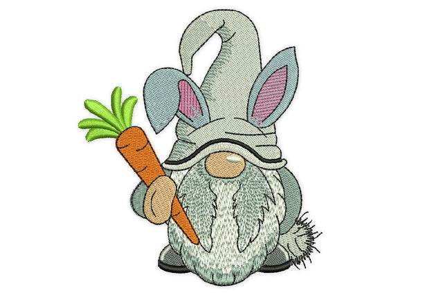 Bunny Gnome Embroidery Design, Easter Embroidery Designs, Cute Characters, Holiday Embroidery Designs Embroidery/Applique DESIGNS NextEmbroidery 