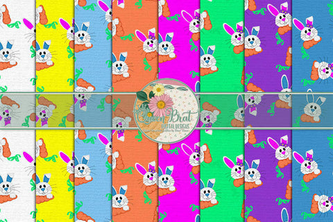 Bunny Hop Bunny Papers Digital Pattern QueenBrat Digital Designs 