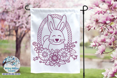 Bunny in Easter Basket SVG SVG Wispy Willow Designs 