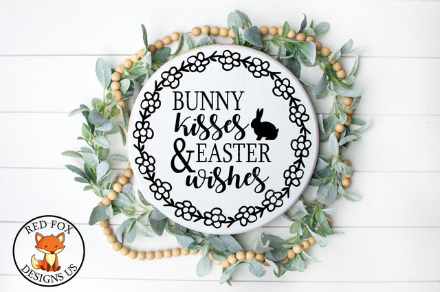 Bunny Kisses and Easter Wishes SVG | Easter SVG | Easter Bunny SVG RedFoxDesignsUS 