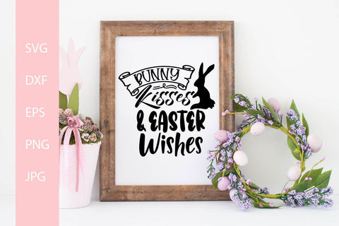 Bunny Kisses And Easter Wishes SVG Free For Commercial Use SVG Sintegra 