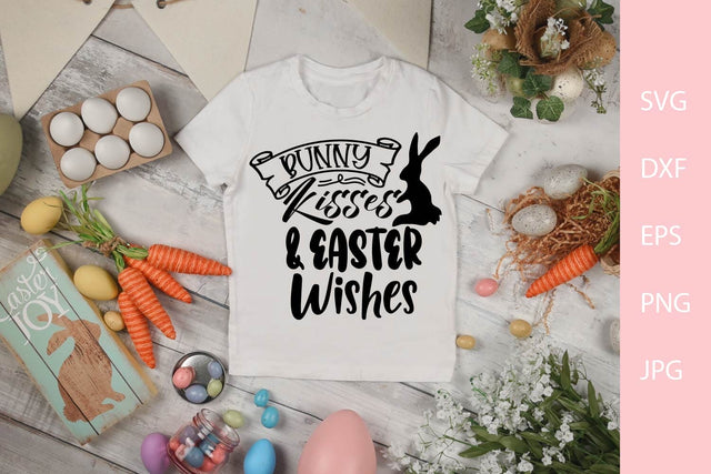 Bunny Kisses And Easter Wishes SVG Free For Commercial Use SVG Sintegra 