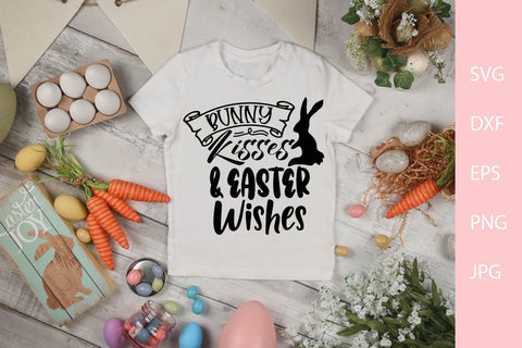 Bunny Kisses And Easter Wishes SVG Free For Commercial Use SVG Sintegra 