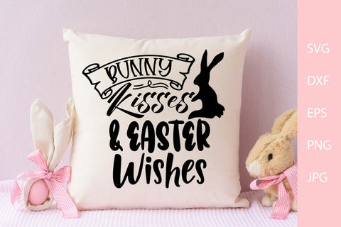 Bunny Kisses And Easter Wishes SVG Free For Commercial Use SVG Sintegra 