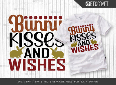 Bunny Kisses Andr Wishes SVG Cut File | Bunny Kisses Svg | Funny Bunny Svg | Bunny Bandana Svg | Hare Svg | Bunny Quote Design SVG ETC Craft 