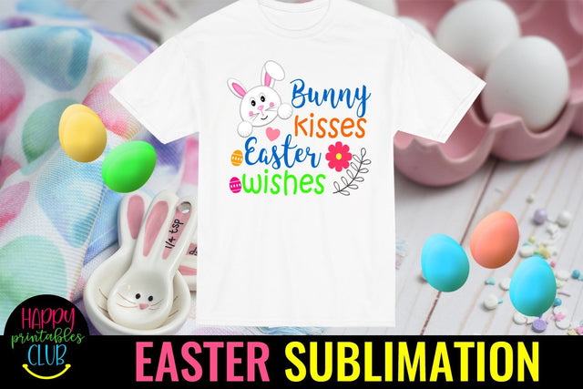 Bunny Kisses Easter Sublimation PNG- Sublimation Easter PNG Sublimation Happy Printables Club 