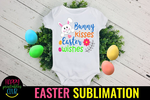 Bunny Kisses Easter Sublimation PNG- Sublimation Easter PNG Sublimation Happy Printables Club 
