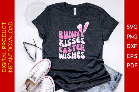 Bunny Kisses Easter Wishes Easter Sunday SVG PNG PDF Cut File SVG Creativedesigntee 