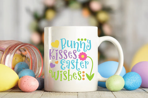 Bunny Kisses Easter Wishes SVG Cut File SVG Old Market 
