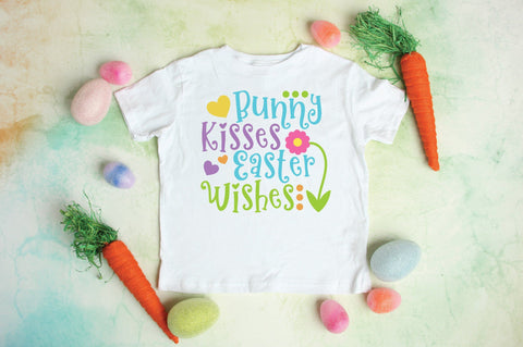 Bunny Kisses Easter Wishes SVG Cut File SVG Old Market 