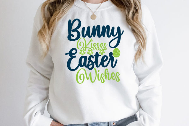 Bunny Kisses Easter Wishes SVG Cut File,Happy easter Day SVG Cut File, Happy Easter SVG Cut File, Happy Easter SVG Quotes, Easter Egg Farmfresh SVG cut File SVG BlackCatsMedia 