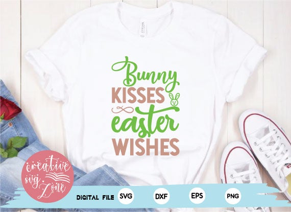 Bunny Kisses, Easter Wishes SVG md faruk hossain 
