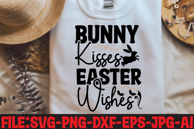 Bunny Kisses Easter Wishes SVG MStudio 