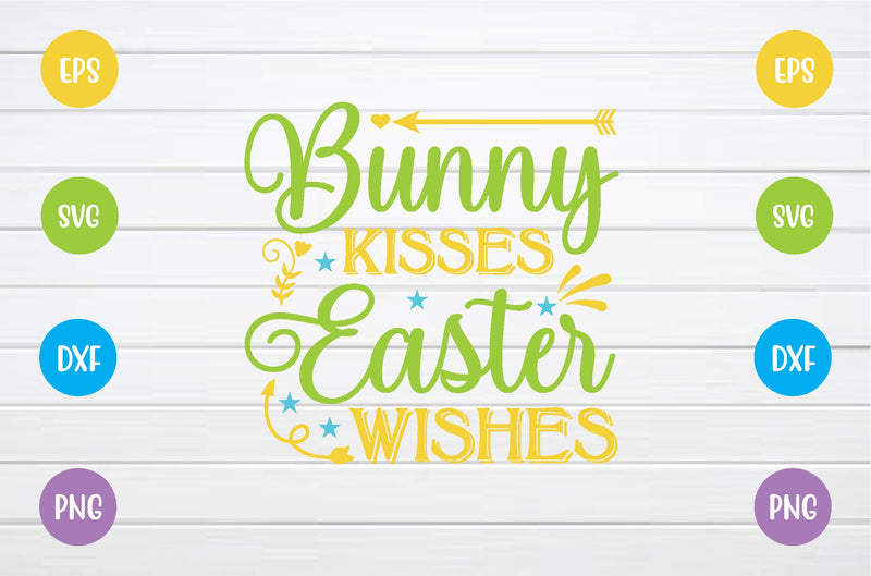 bunny kisses easter wishes svg - So Fontsy