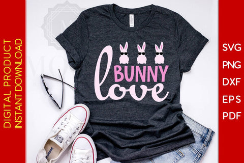 Bunny Love Easter Sunday SVG PNG PDF Cut File SVG Creativedesigntee 