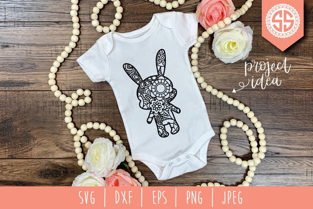 Bunny Mandala Zentangle SVG SavoringSurprises 