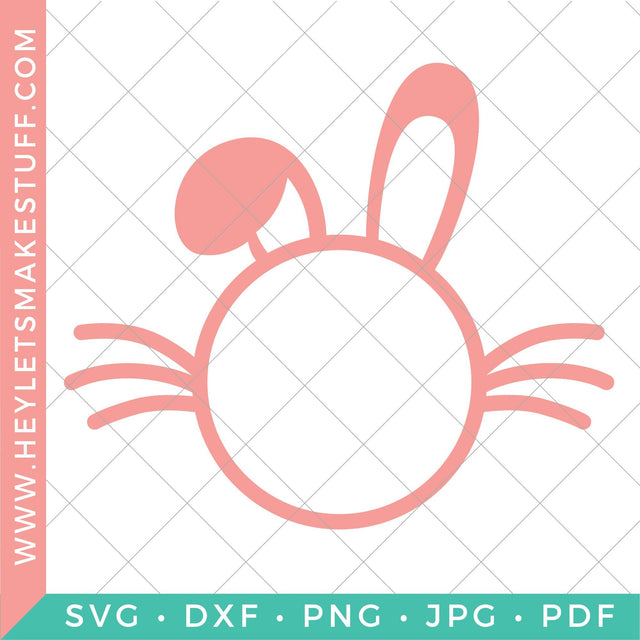 Bunny Monogram 1 SVG Hey Let's Make Stuff 