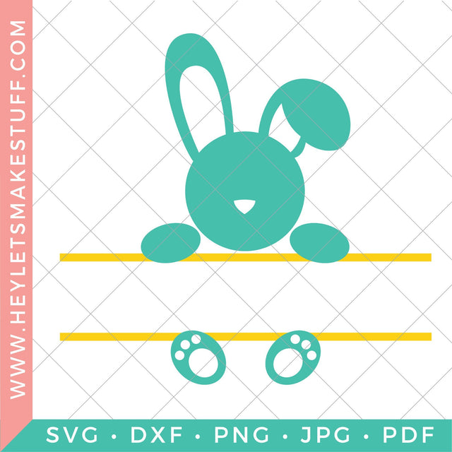 Bunny Monogram 2 SVG Hey Let's Make Stuff 