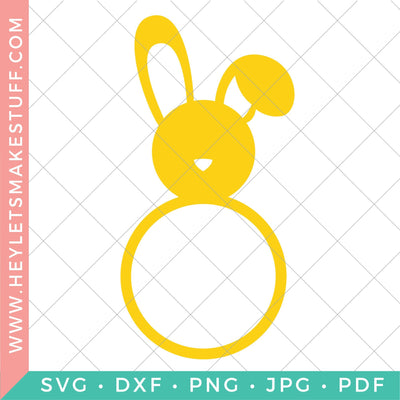 Bunny Monogram 3 SVG Hey Let's Make Stuff 