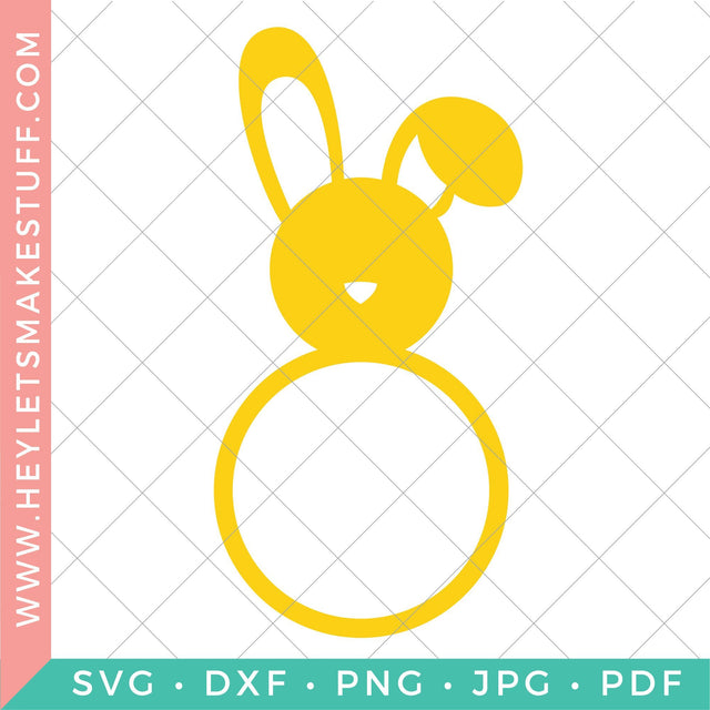 Bunny Monogram 3 SVG Hey Let's Make Stuff 