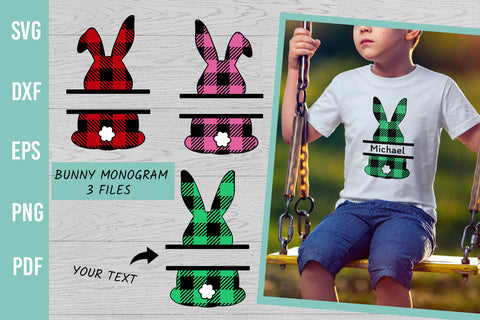 Bunny Monogram | Easter Bunny SVG | Split Bunny | Name SVG Irina Ostapenko 