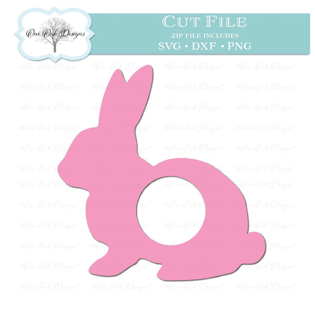Bunny Monogram Frame SVG One Oak Designs 