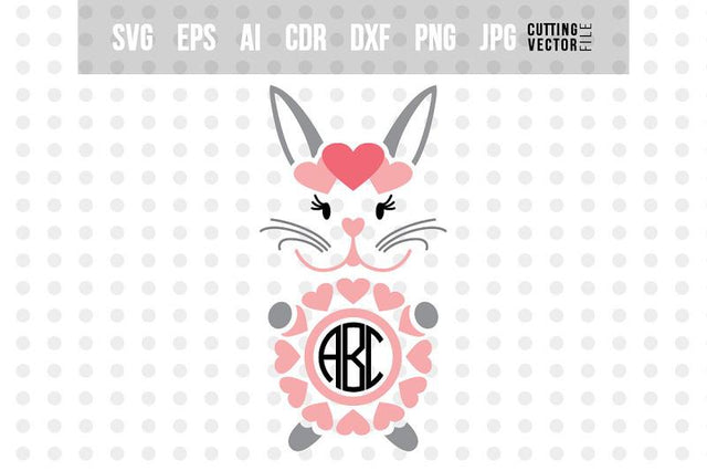 Bunny Monogram SVG - File for Silhouette & Cricut SVG VectorSVGdesign 