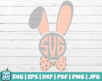 Bunny Monogram SVG MintyMarshmallows 