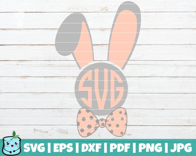 Bunny Monogram SVG MintyMarshmallows 