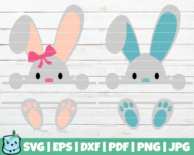 Bunny Monograms SVG MintyMarshmallows 