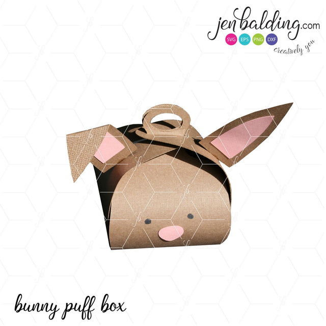 Bunny Puff Box 3D Paper So Fontsy Design Shop 