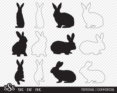 Bunny Rabbit Bundle | Outdoor SVG SVG Texas Southern Cuts 