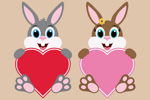 Bunny Rabbit Bundle With Easter Eggs | Easter SVG SVG Captain Creative 
