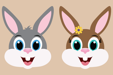 Bunny Rabbit Bundle With Easter Eggs | Easter SVG SVG Captain Creative 